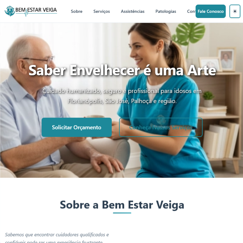 Print do website Bem Estar Veiga