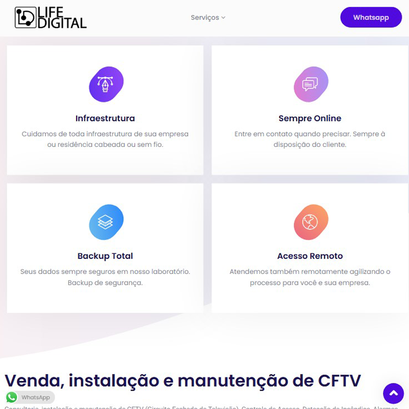 Print do website Life Digital